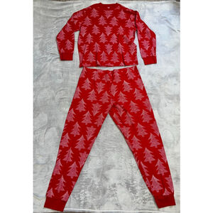 Unisex Carter's Pajama Set XXL Red White Christmas Tree